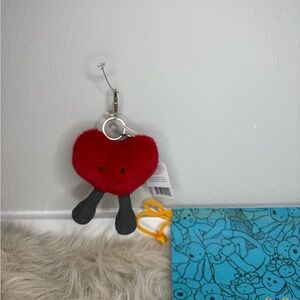 Jellycat Red Heart Plush Keychain